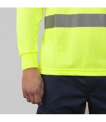 POLO POLARIS  MANGA LARGA AMARILLO FLUOR