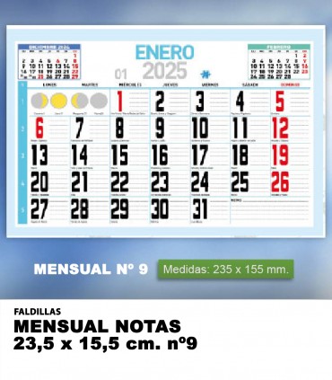 FALDILLA MENSUAL NOTAS 23.5 cm. nº9